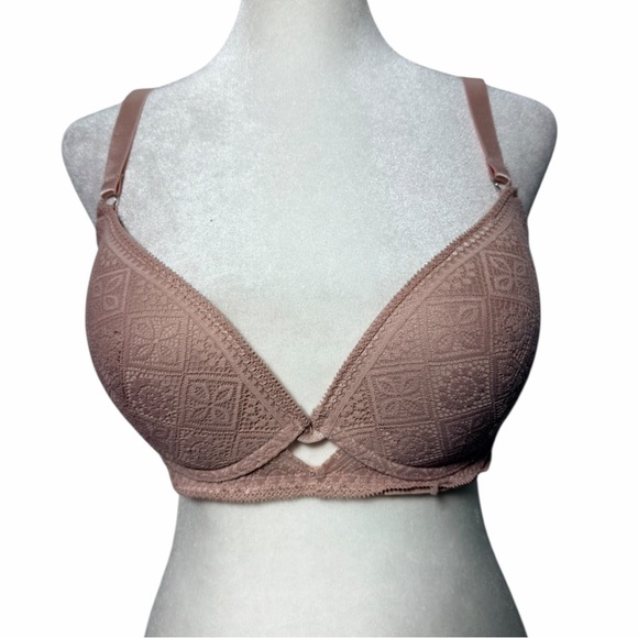 Rene Rofe Lace Push Up Bra Set of 2 Black and Nude 36D Underwire Padded - Picture 3 of 8